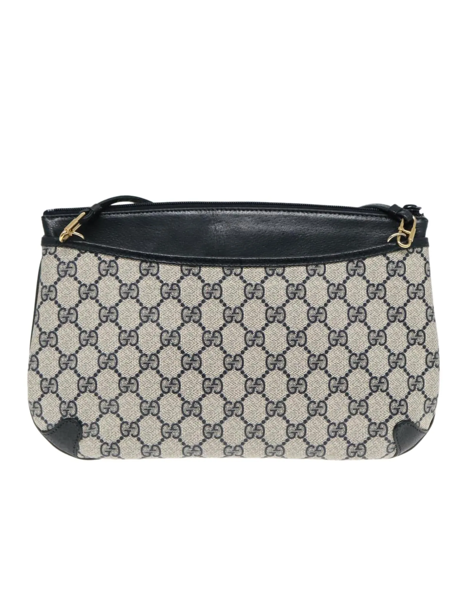 GG Supreme Sherry Line Shoulder Bag with Gold and Red Accents