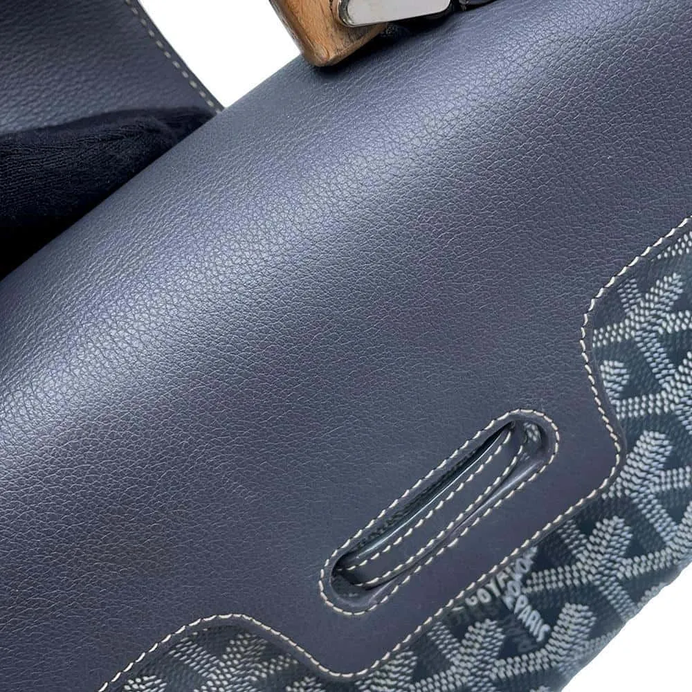 GOYARD Saigon 2way Shoulder Bag GraySAIGONMINTY51CL51P PVC Coated Canvas Leather Size Mini