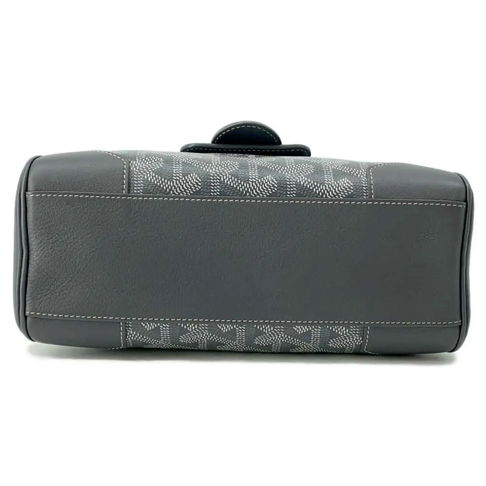 GOYARD Saigon 2way Shoulder Bag GraySAIGONMINTY51CL51P PVC Coated Canvas Leather Size Mini