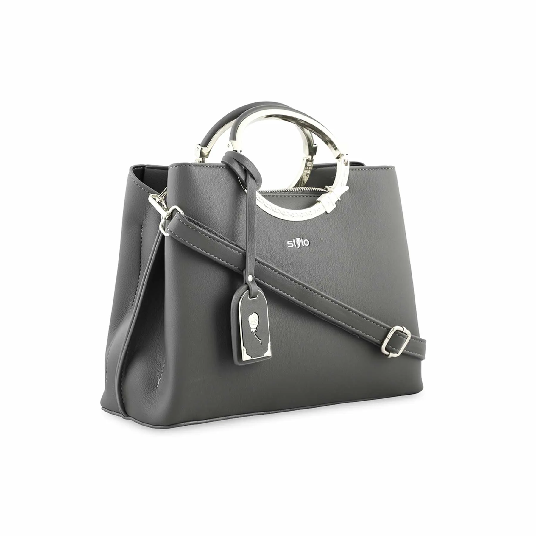 Grey Formal Hand Bag P36255