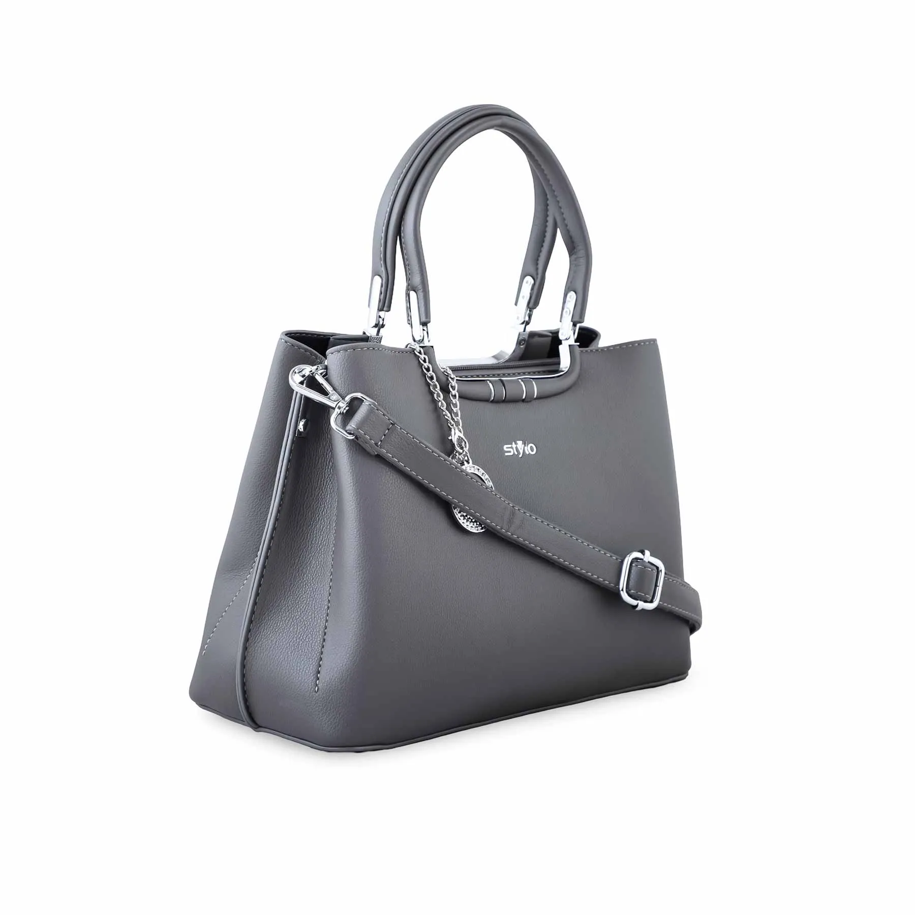 Grey Formal Hand Bag P36258