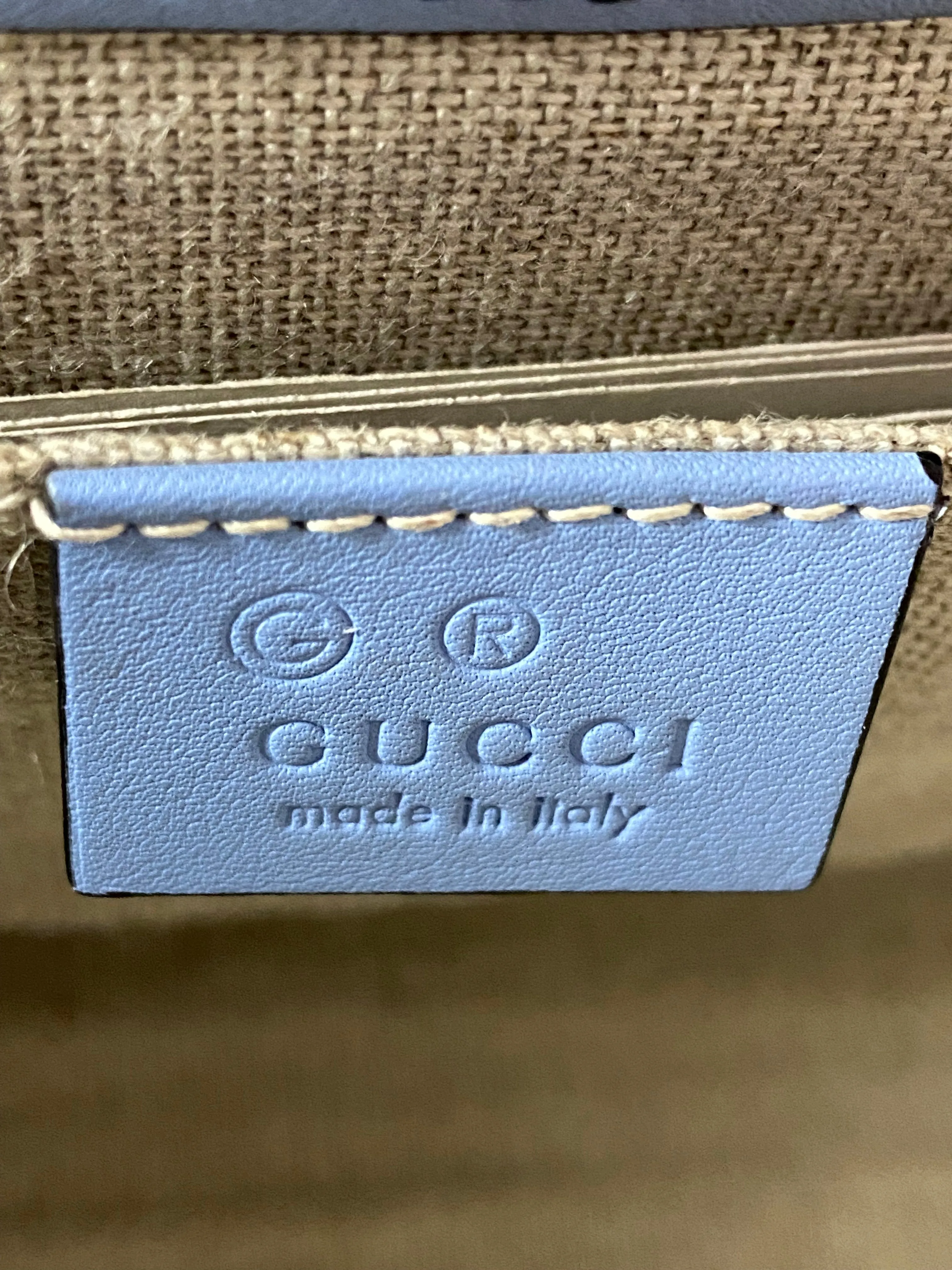 Gucci Baby Blue Microguccissima Emily Shoulder Bag