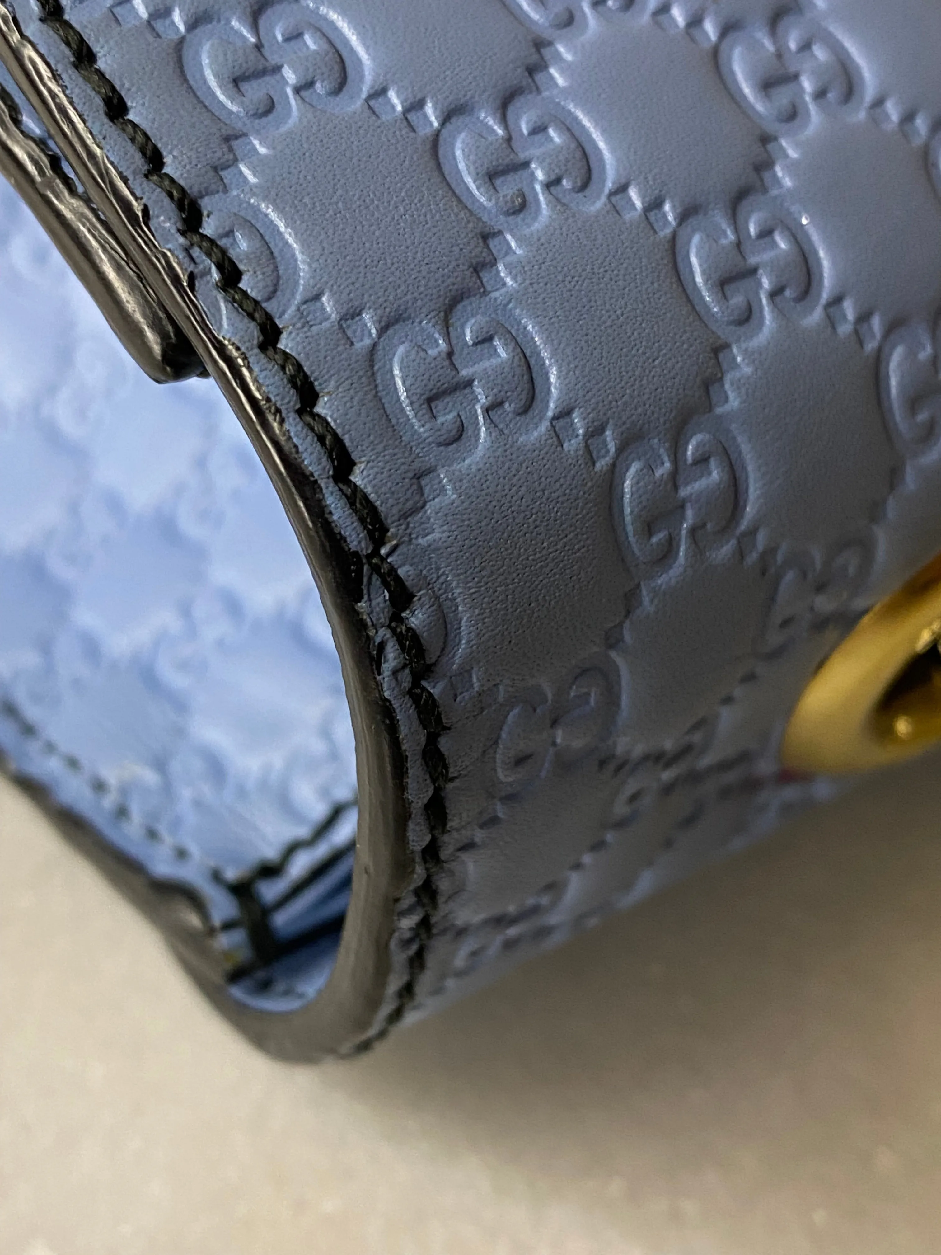 Gucci Baby Blue Microguccissima Emily Shoulder Bag