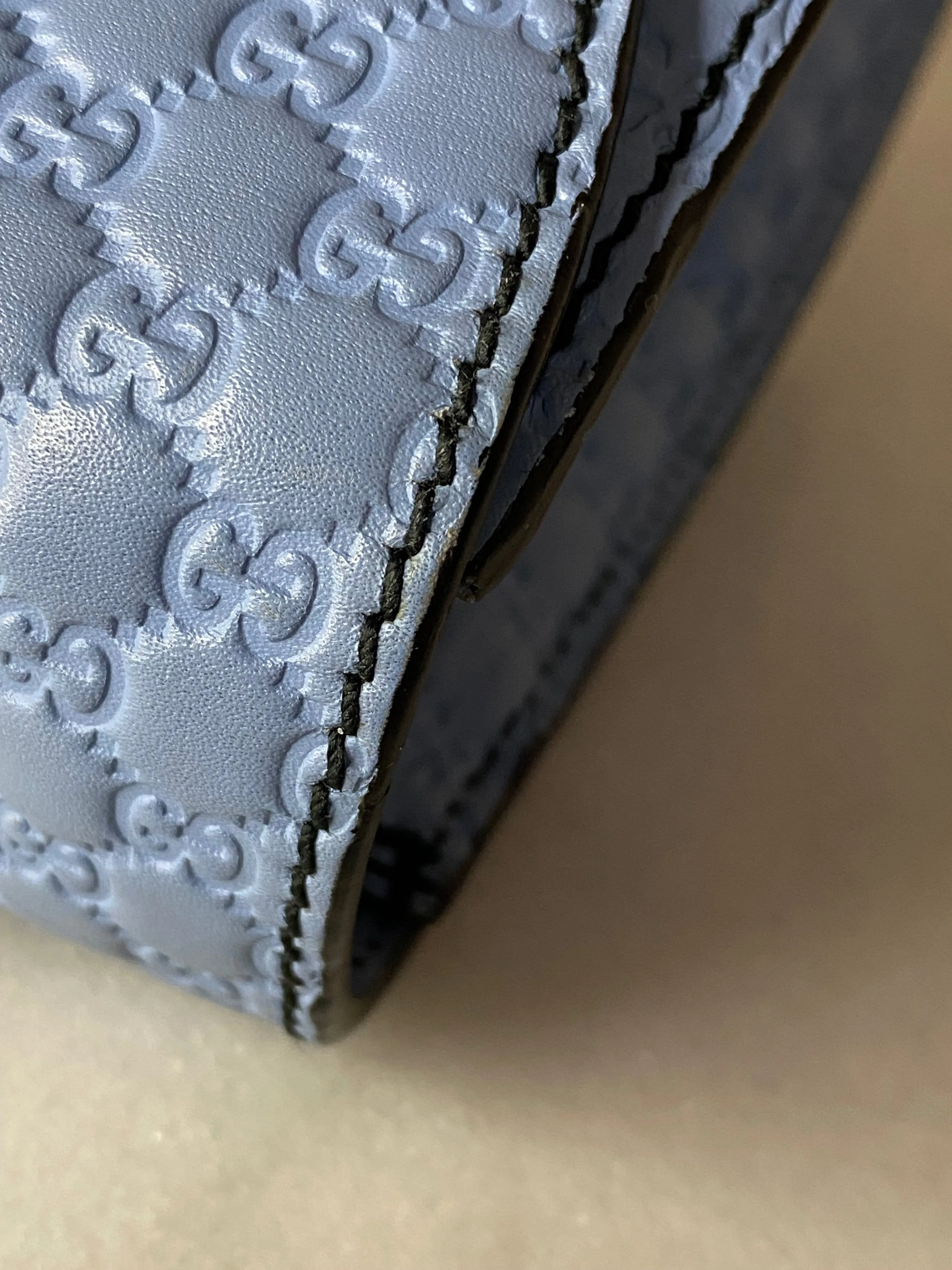 Gucci Baby Blue Microguccissima Emily Shoulder Bag