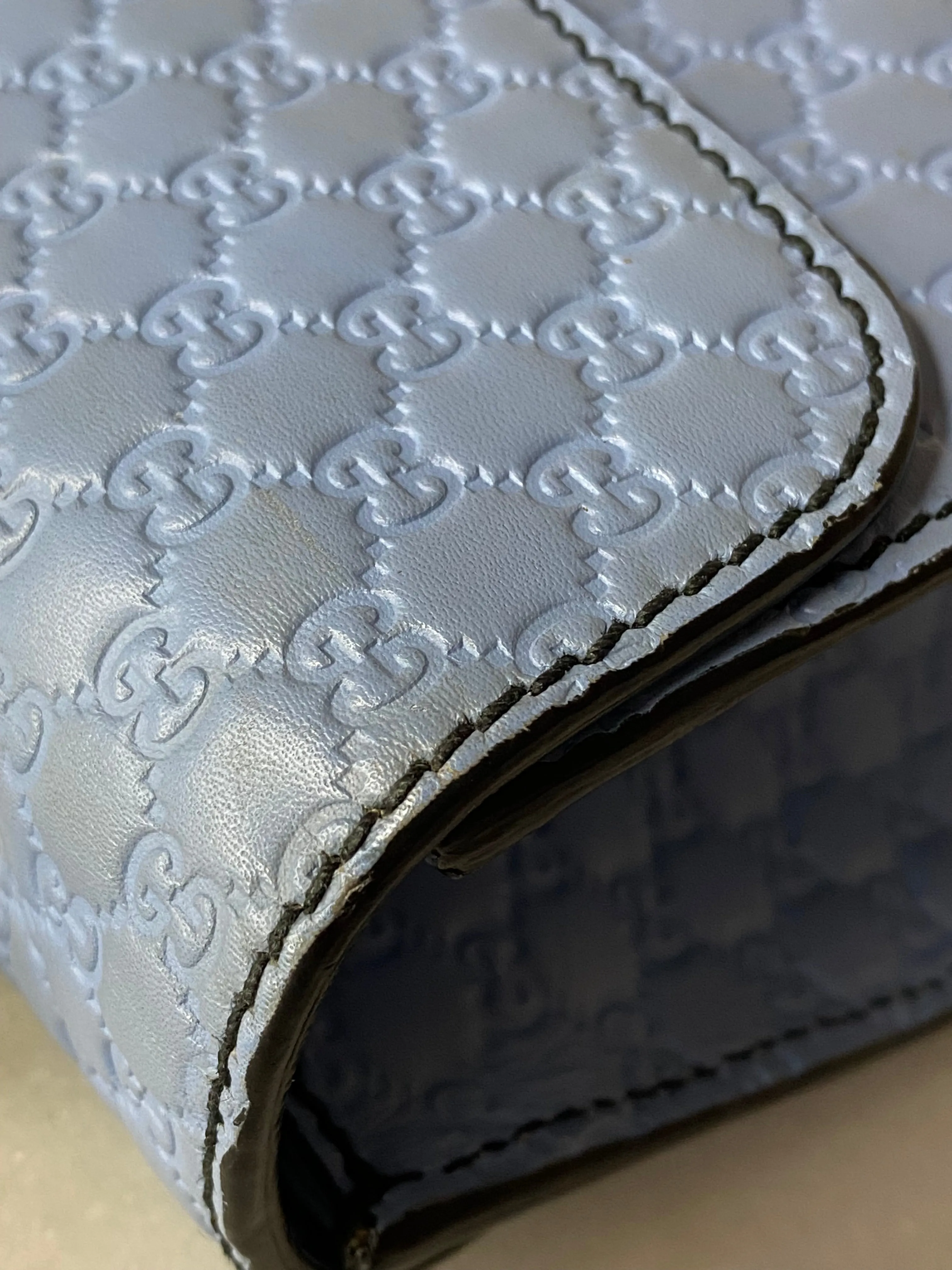 Gucci Baby Blue Microguccissima Emily Shoulder Bag