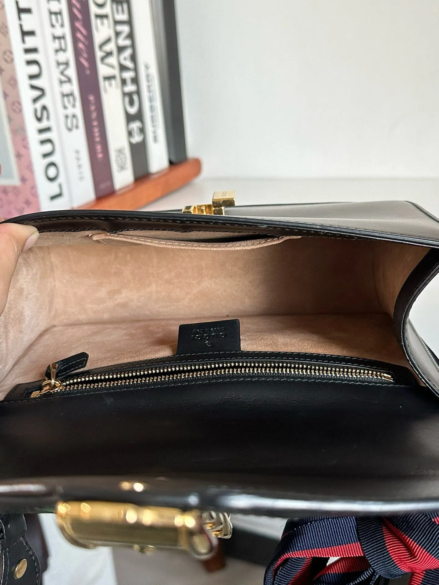 Gucci | Bags | Gucci Black Leather Small Web Sylvie Shoulder Bag #7D