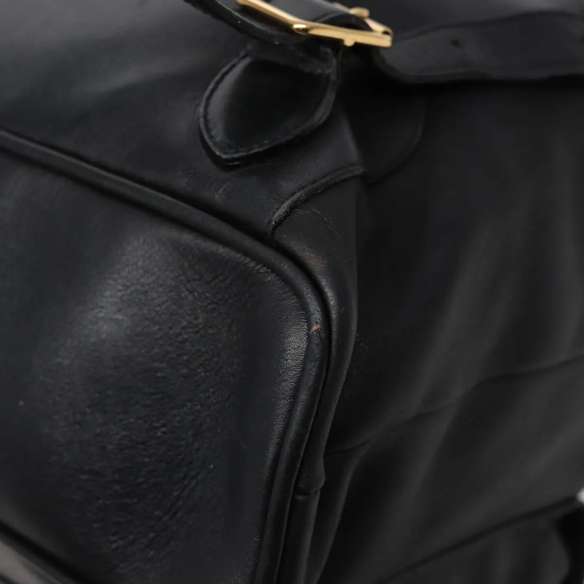 GUCCI Bamboo Backpack Leather Black 003 2058 0016  76392