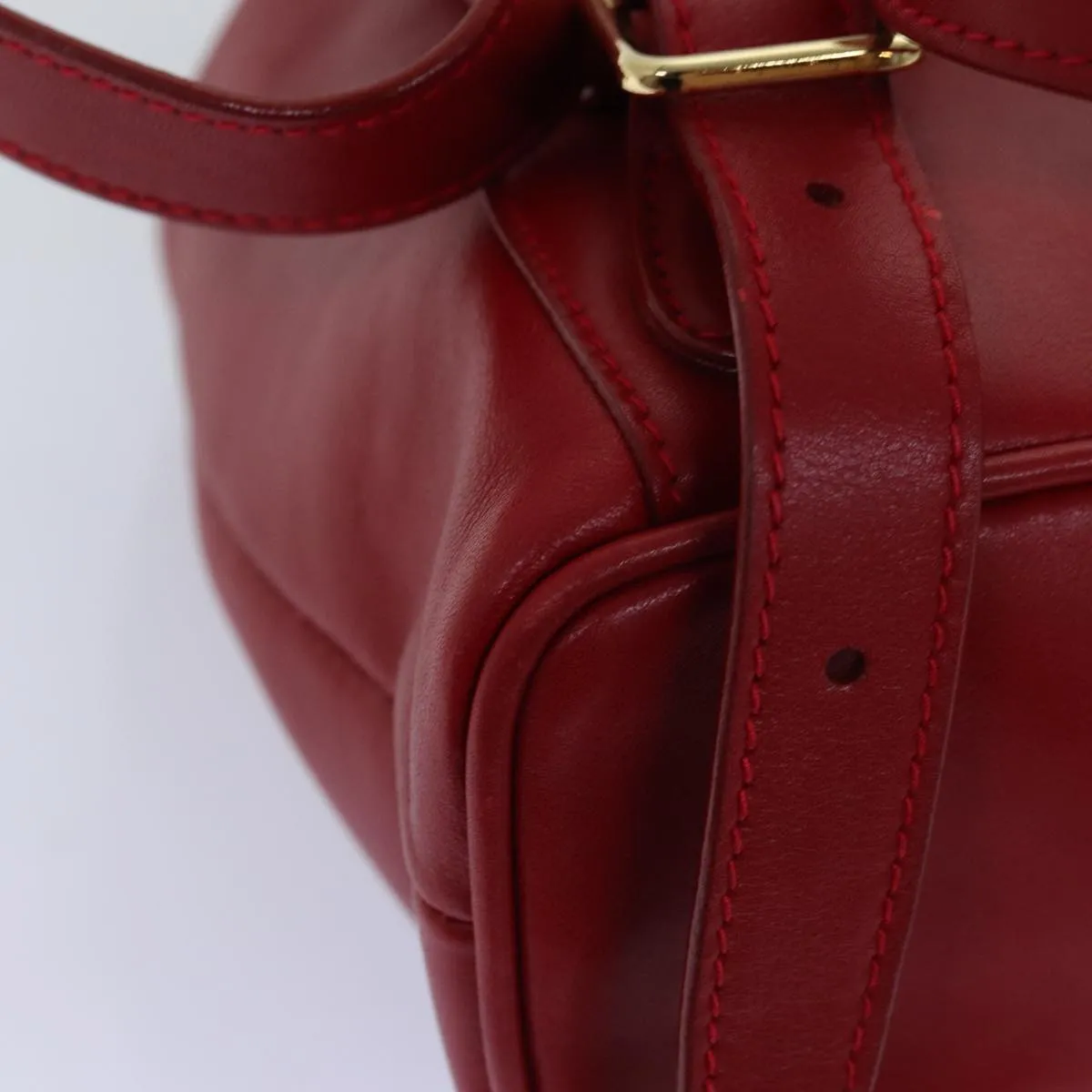 GUCCI Bamboo Backpack Leather Red 003 2852 0030 0  mr165