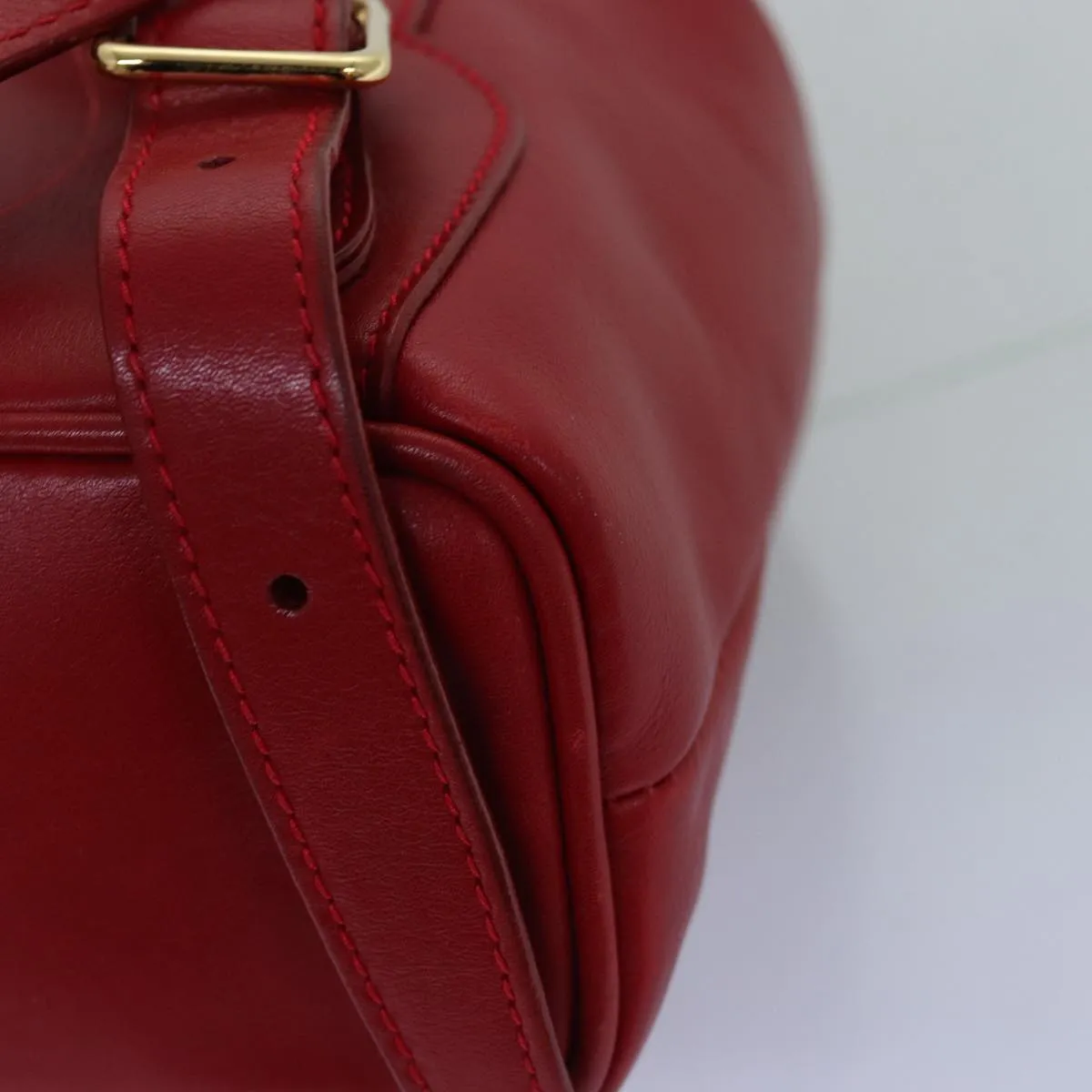 GUCCI Bamboo Backpack Leather Red 003 2852 0030 0  mr165