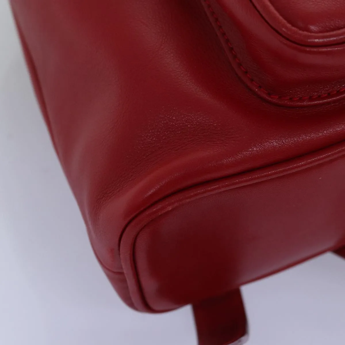 GUCCI Bamboo Backpack Leather Red 003 2852 0030 0  mr165