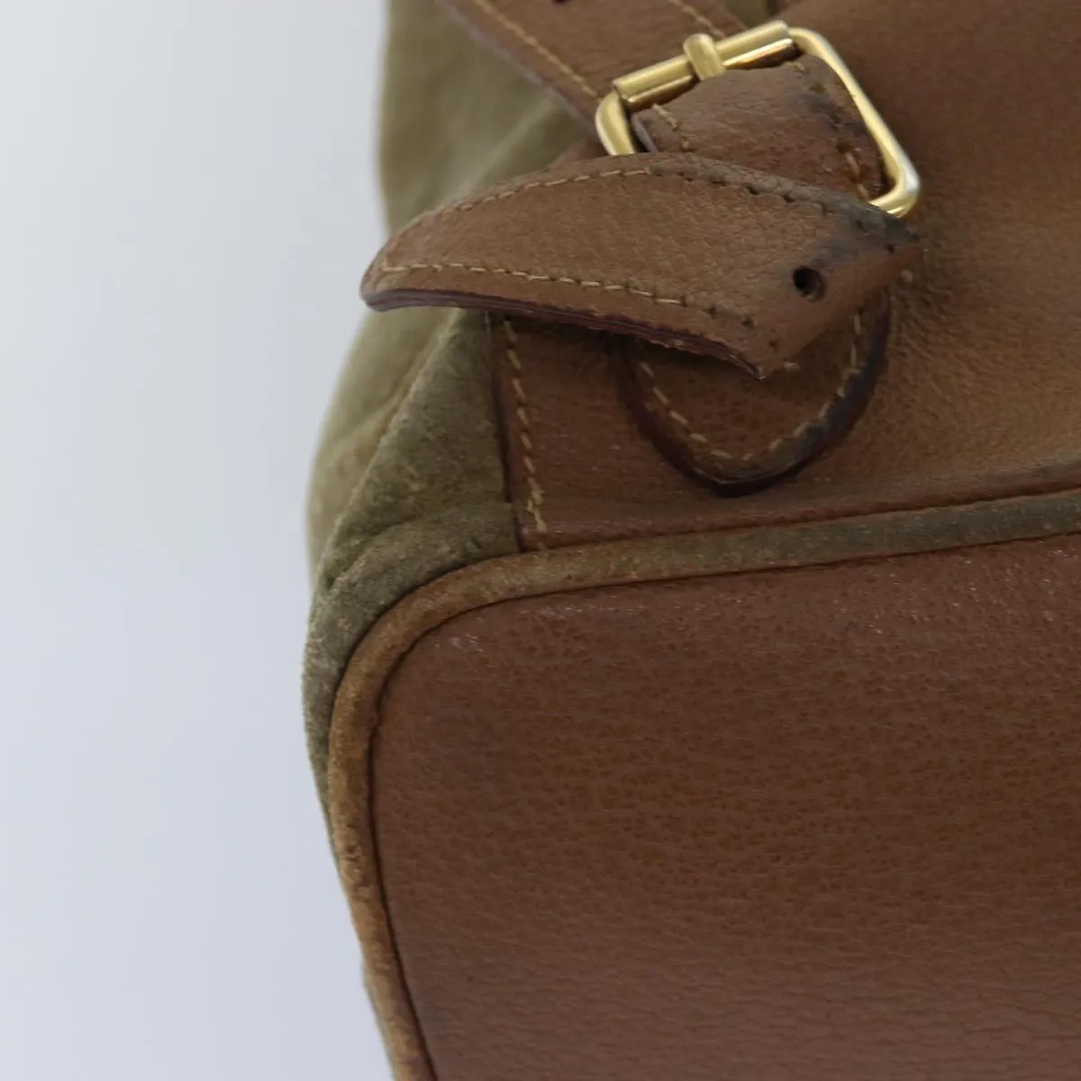 GUCCI Bamboo Backpack Suede Beige 003 2058 0016  75961