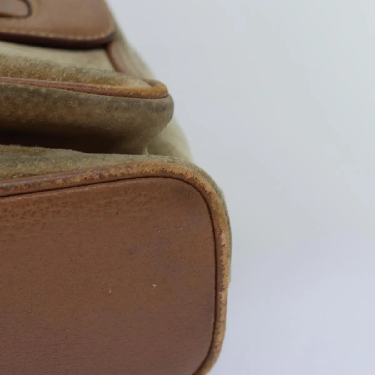 GUCCI Bamboo Backpack Suede Beige 003 2058 0016  75961
