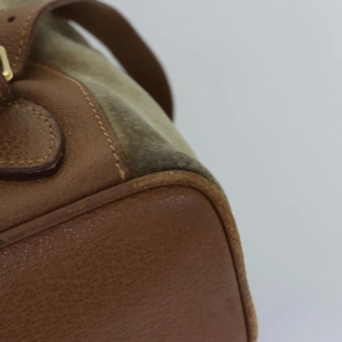 GUCCI Bamboo Backpack Suede Beige 003 2058 0016  75961