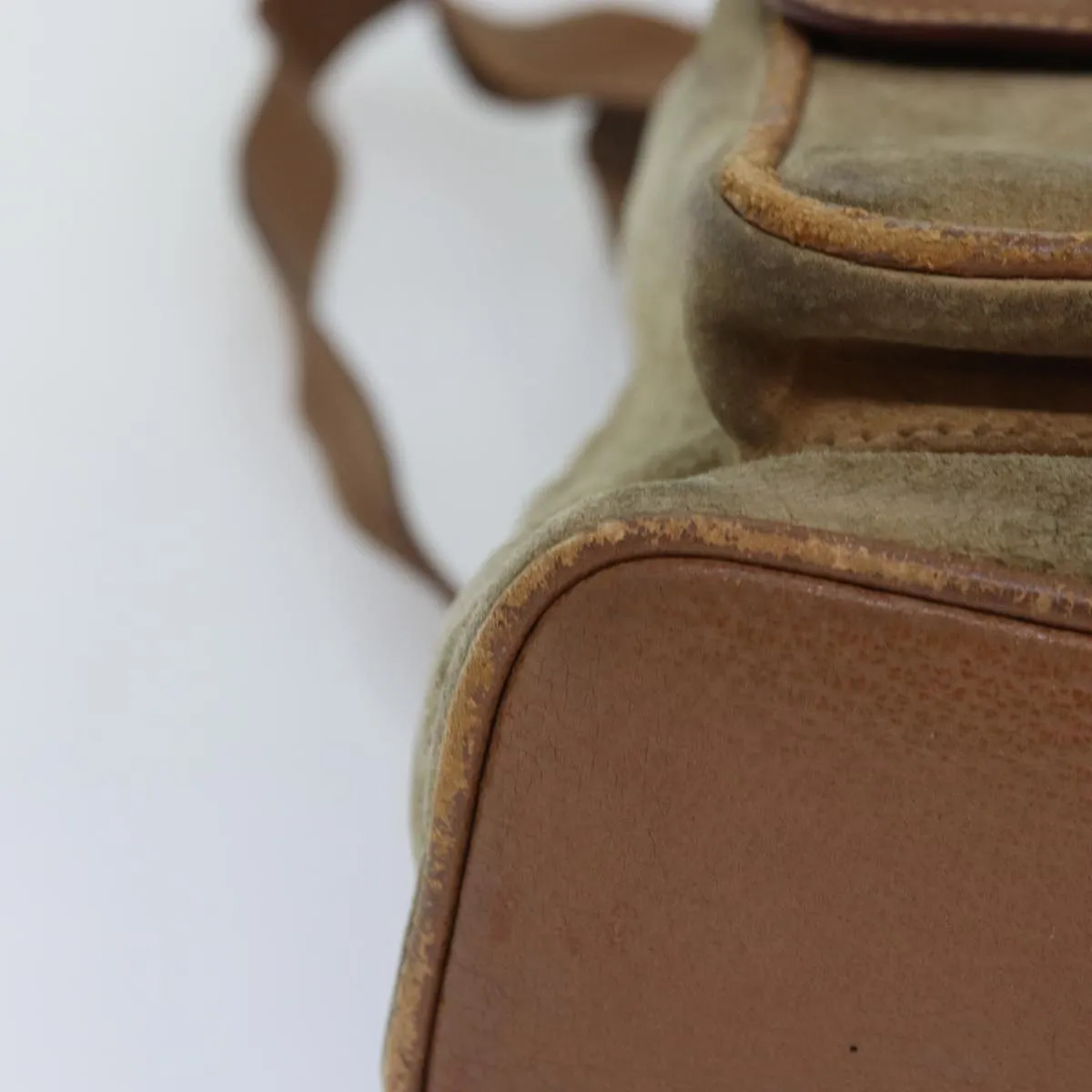 GUCCI Bamboo Backpack Suede Beige 003 2058 0016  75961