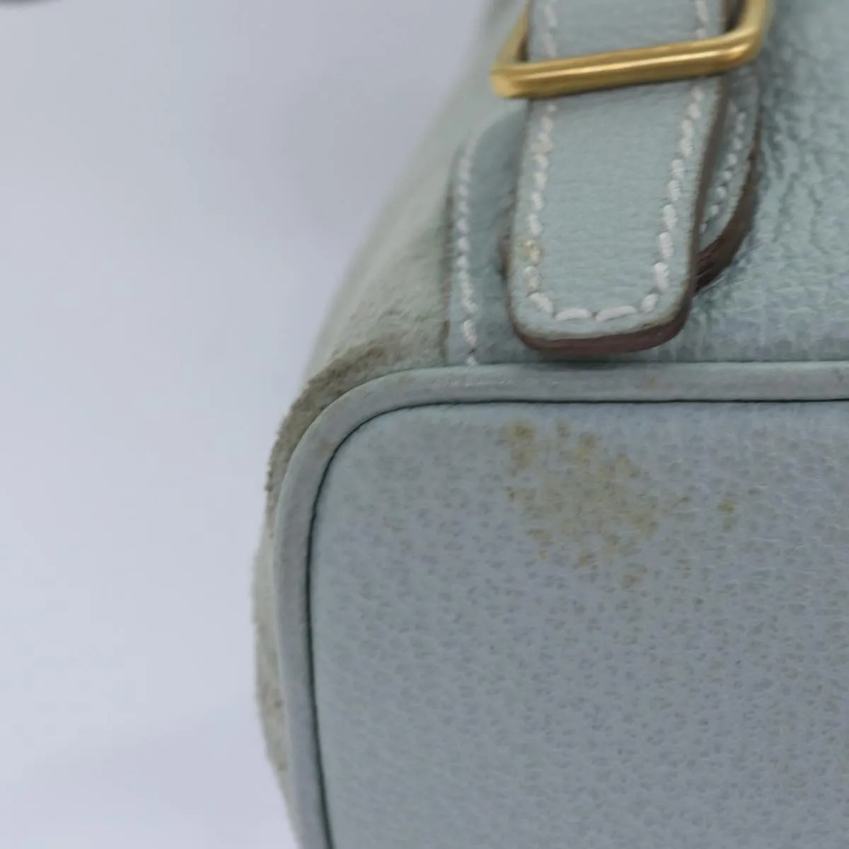 Gucci Bamboo Blue Suede Backpack Bag ()