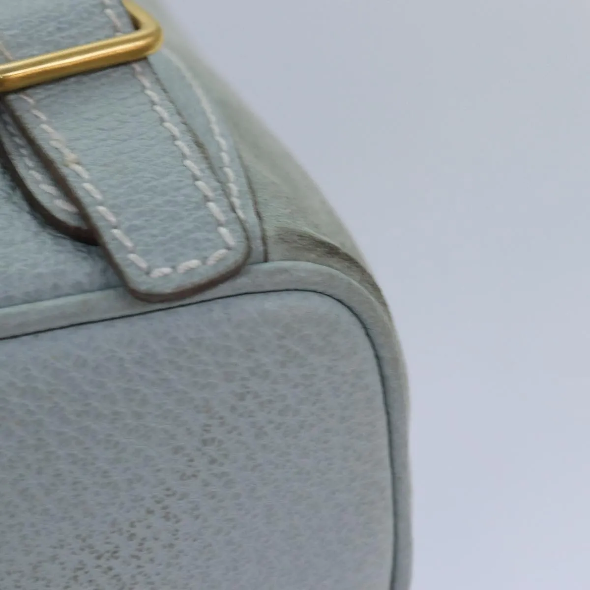 Gucci Bamboo Blue Suede Backpack Bag ()