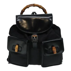 Gucci Bamboo  Canvas Backpack Bag