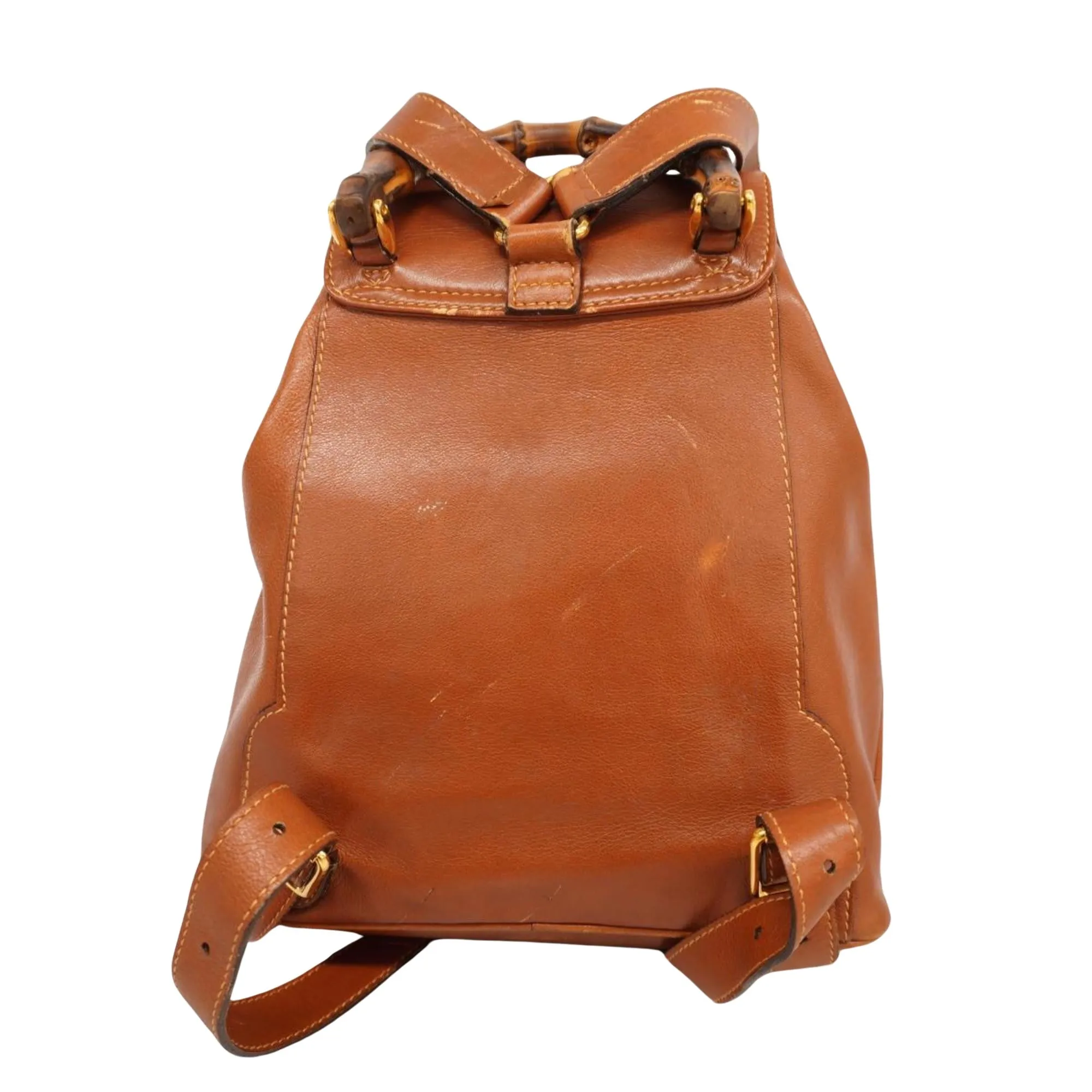 Gucci Bamboo  Leather Backpack Bag ()