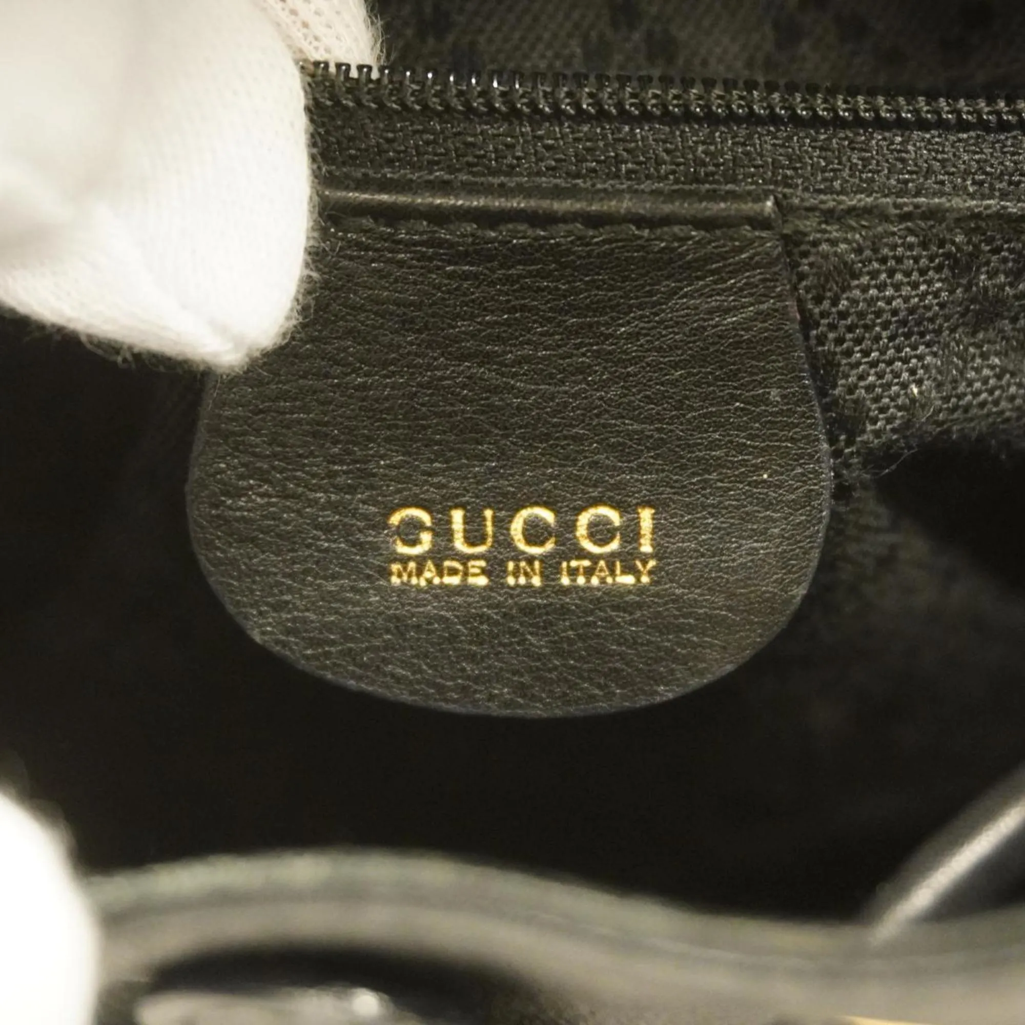 Gucci Bamboo  Leather Backpack Bag ()