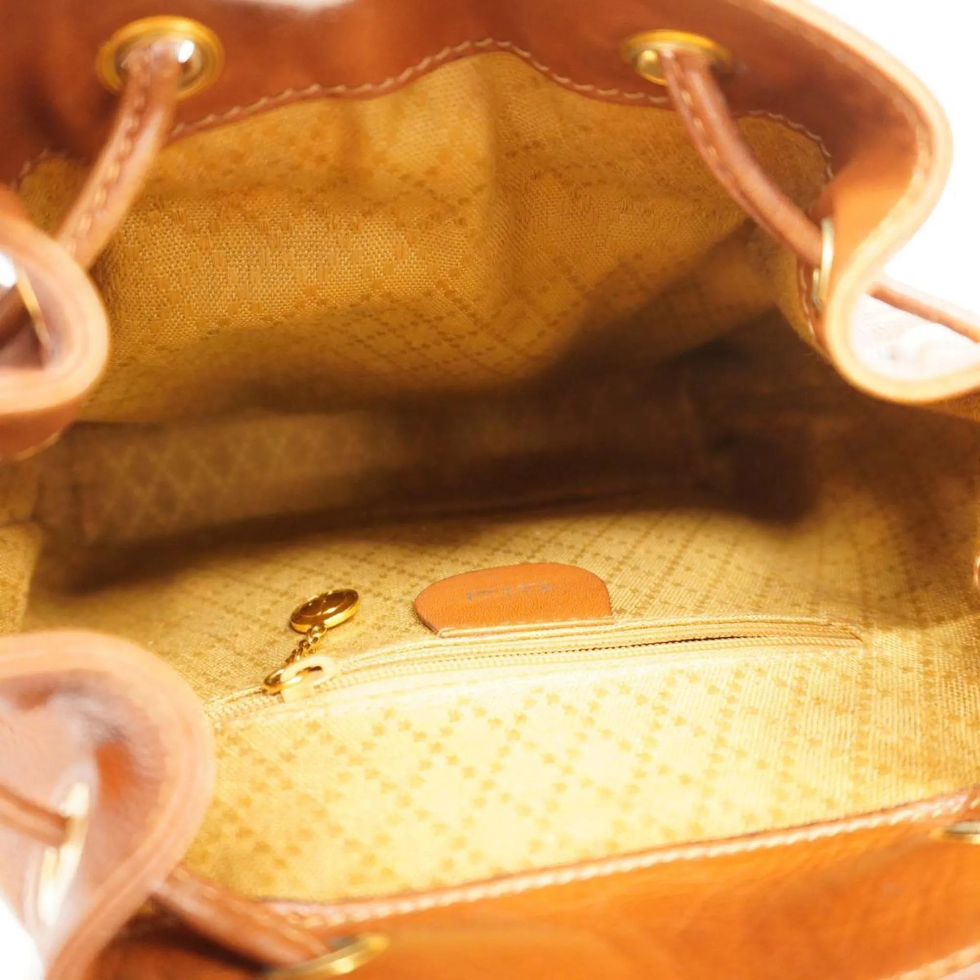Gucci Bamboo  Leather Backpack Bag ()