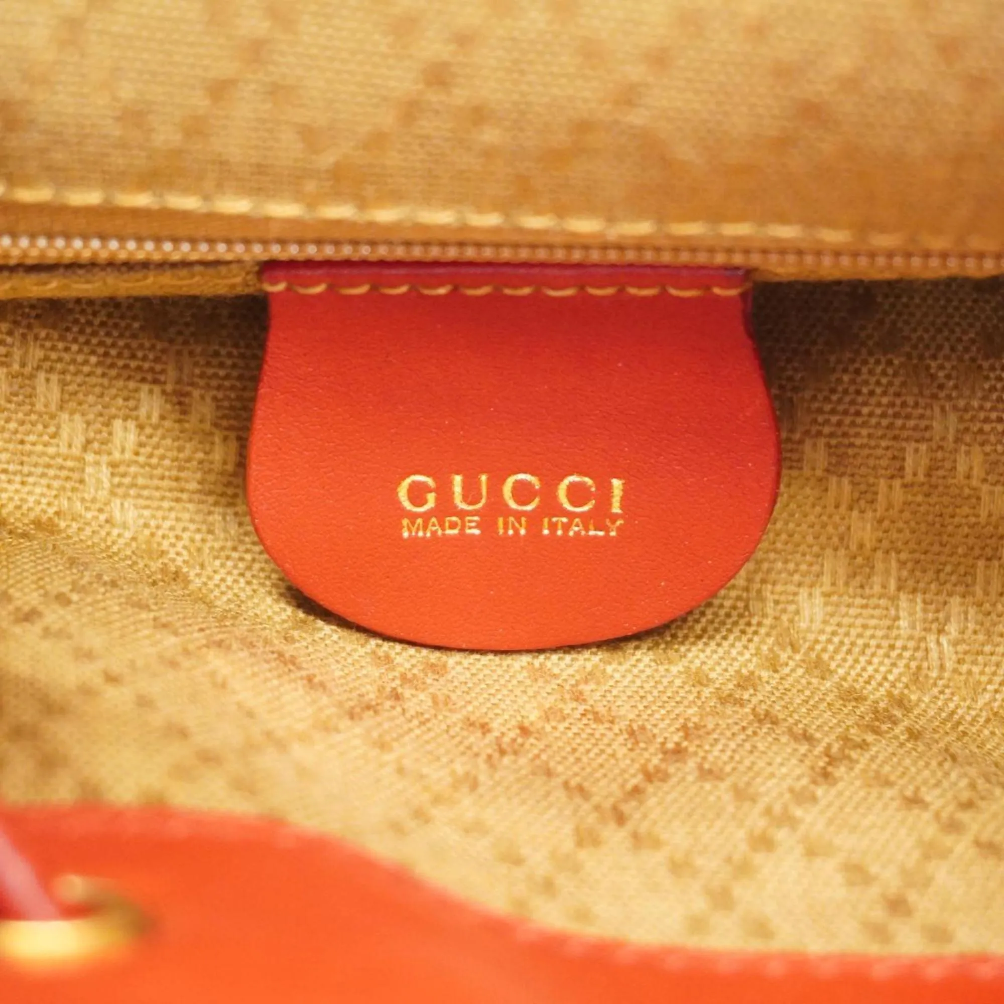 Gucci Bamboo  Leather Backpack Bag ()