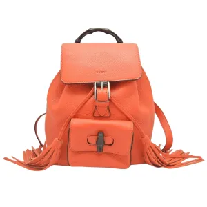 Gucci Bamboo  Leather Backpack Bag ()
