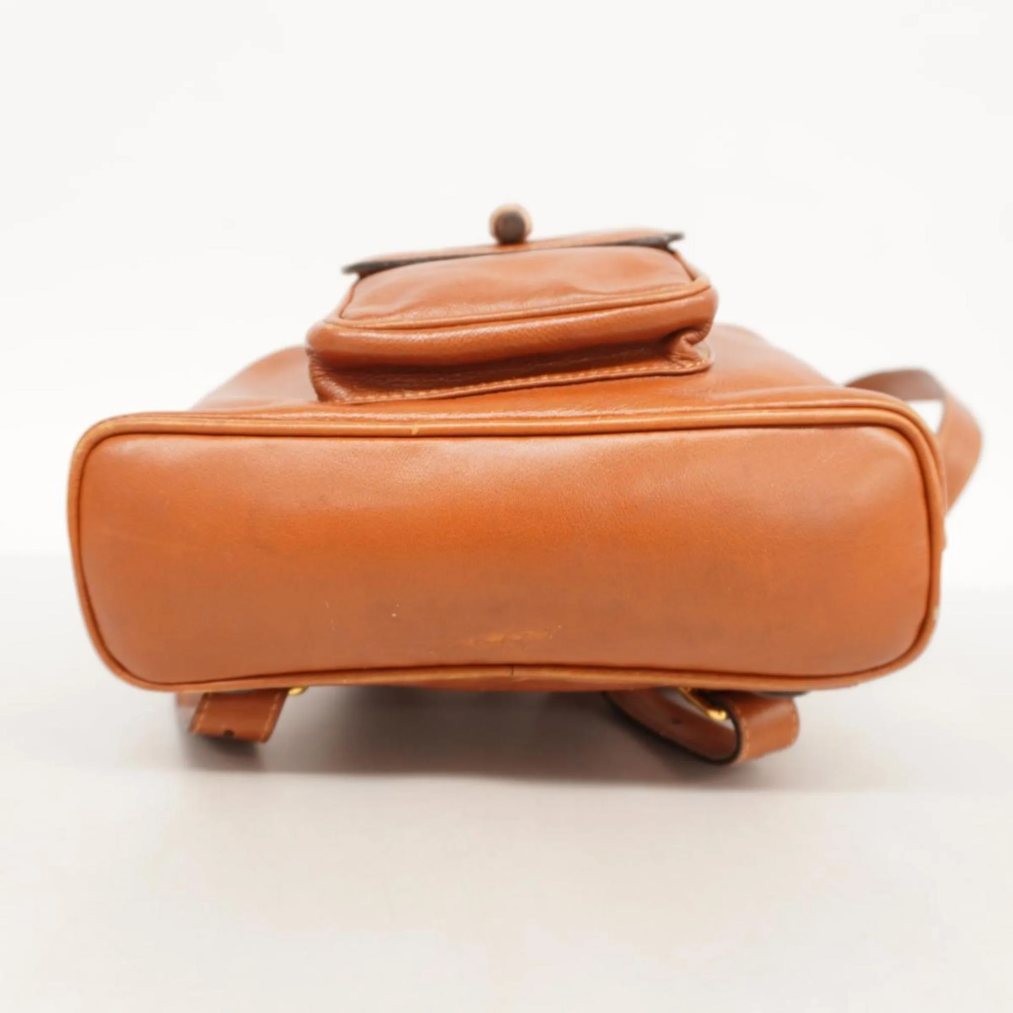 Gucci Bamboo  Leather Backpack Bag ()