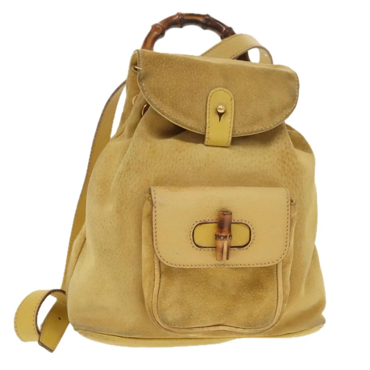 Gucci Bamboo  Leather Backpack Bag (Pre-Owned)