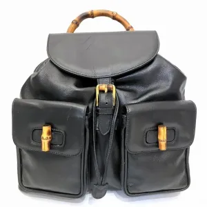 Gucci  Bamboo Leather Backpack (Pre-Owned)