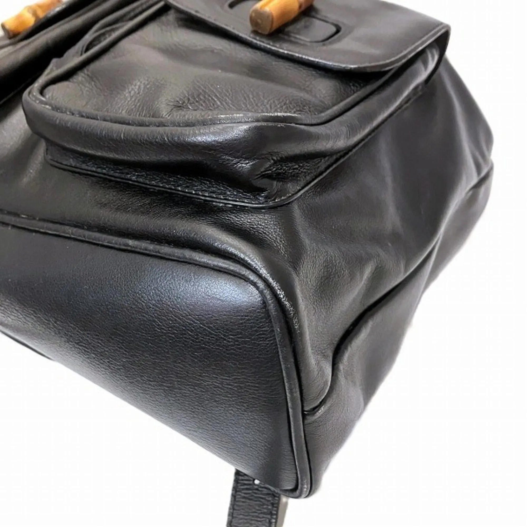 Gucci  Bamboo Leather Backpack (Pre-Owned)