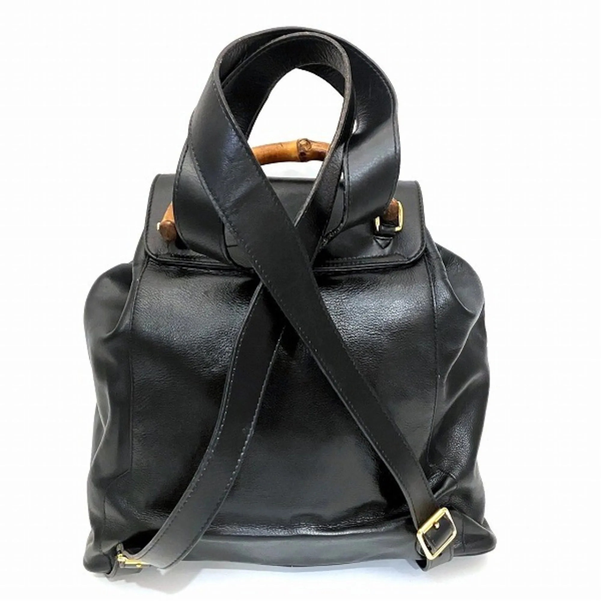 Gucci  Bamboo Leather Backpack (Pre-Owned)