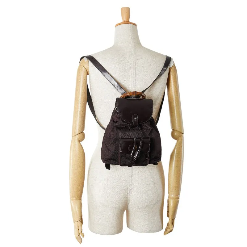 Gucci Bamboo Nylon Leather Backpack 003.1705.0030