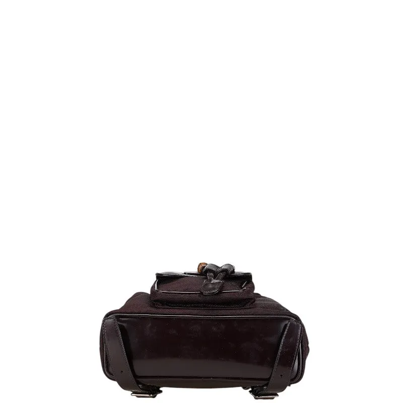 Gucci Bamboo Nylon Leather Backpack 003.1705.0030