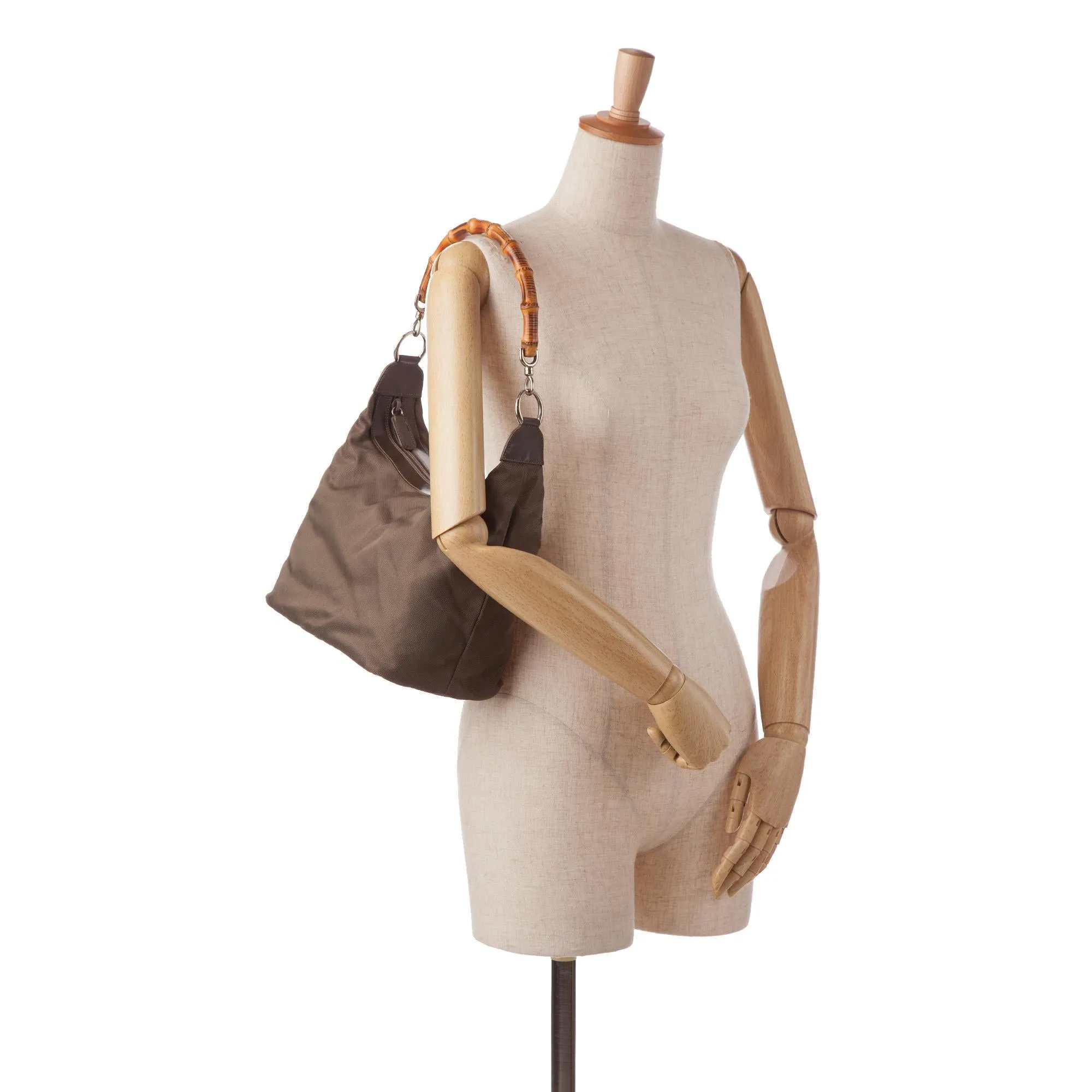 Gucci Bamboo Nylon Shoulder Bag (SHG-vluyZY)