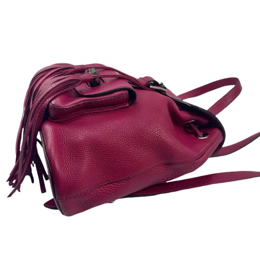 Gucci Bamboo Pink Leather Backpack Medium