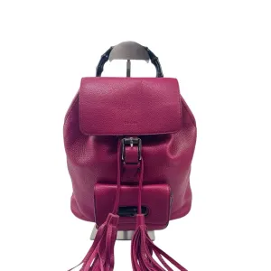 Gucci Bamboo Pink Leather Backpack Medium