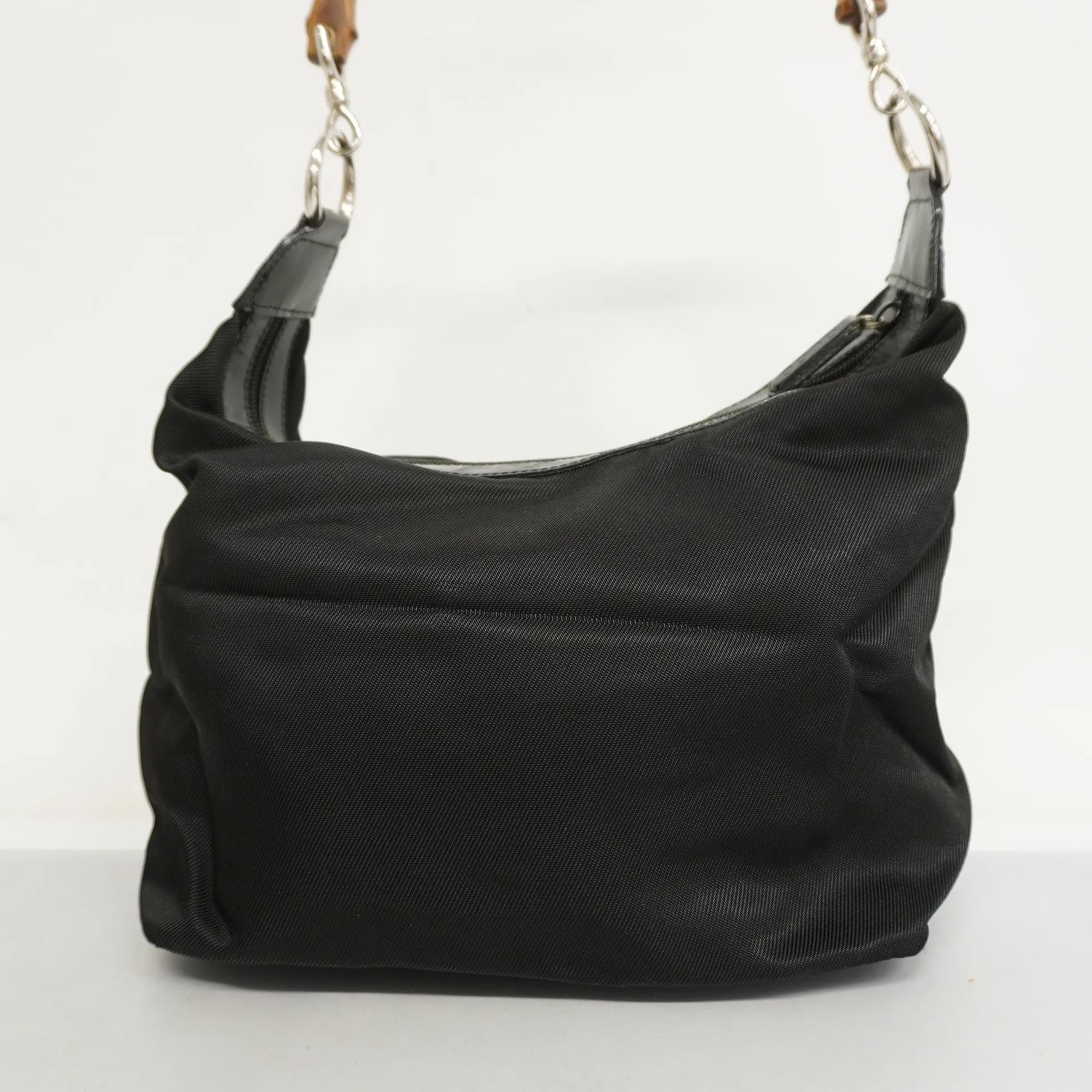 Gucci  Bamboo Shoulder Bag 000 1998 0531 Women's Nylon Shoulder Bag Black