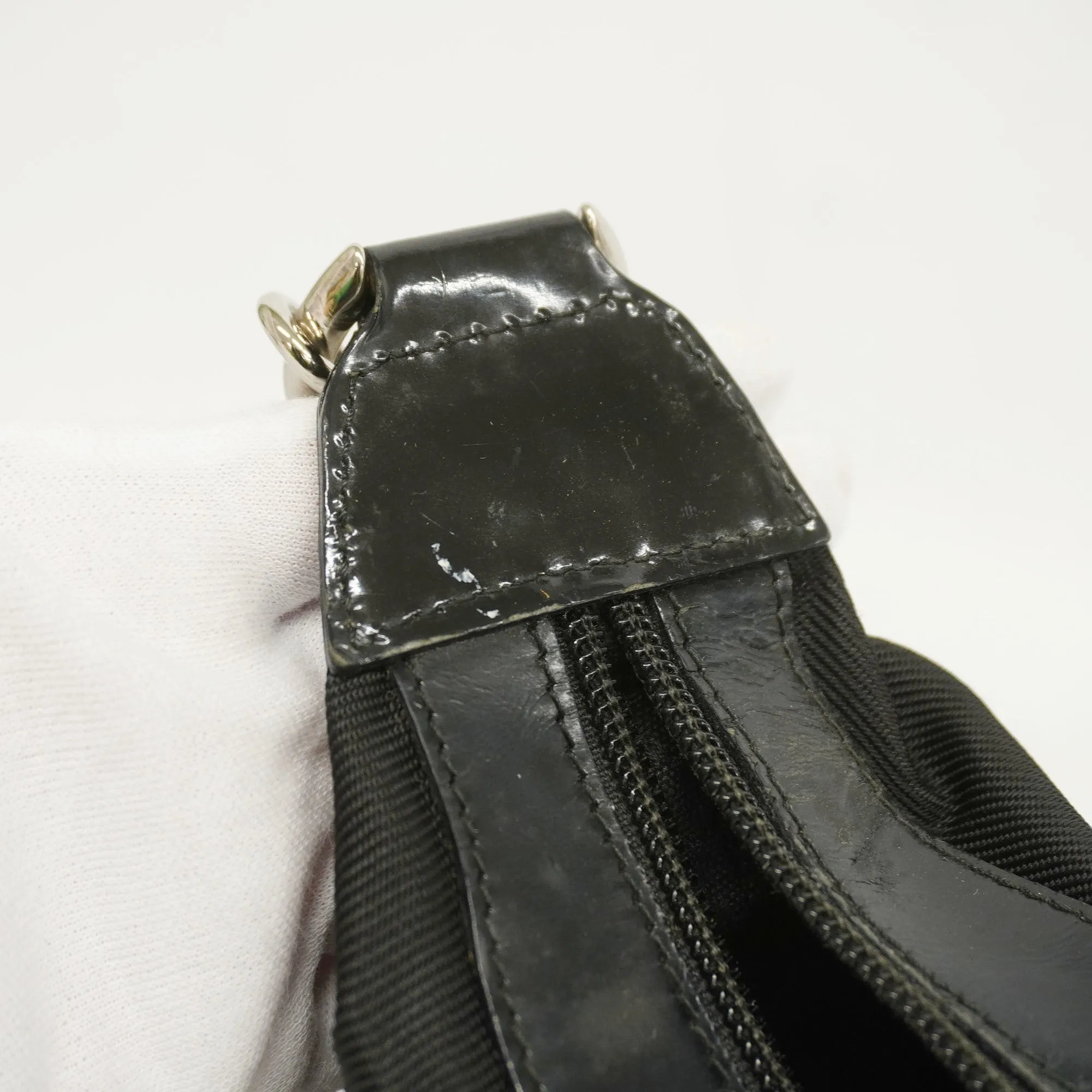Gucci  Bamboo Shoulder Bag 000 1998 0531 Women's Nylon Shoulder Bag Black