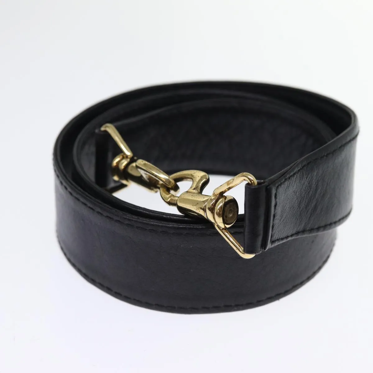 GUCCI Bamboo Shoulder Bag Leather 2way Black 001 1998 1577  76215