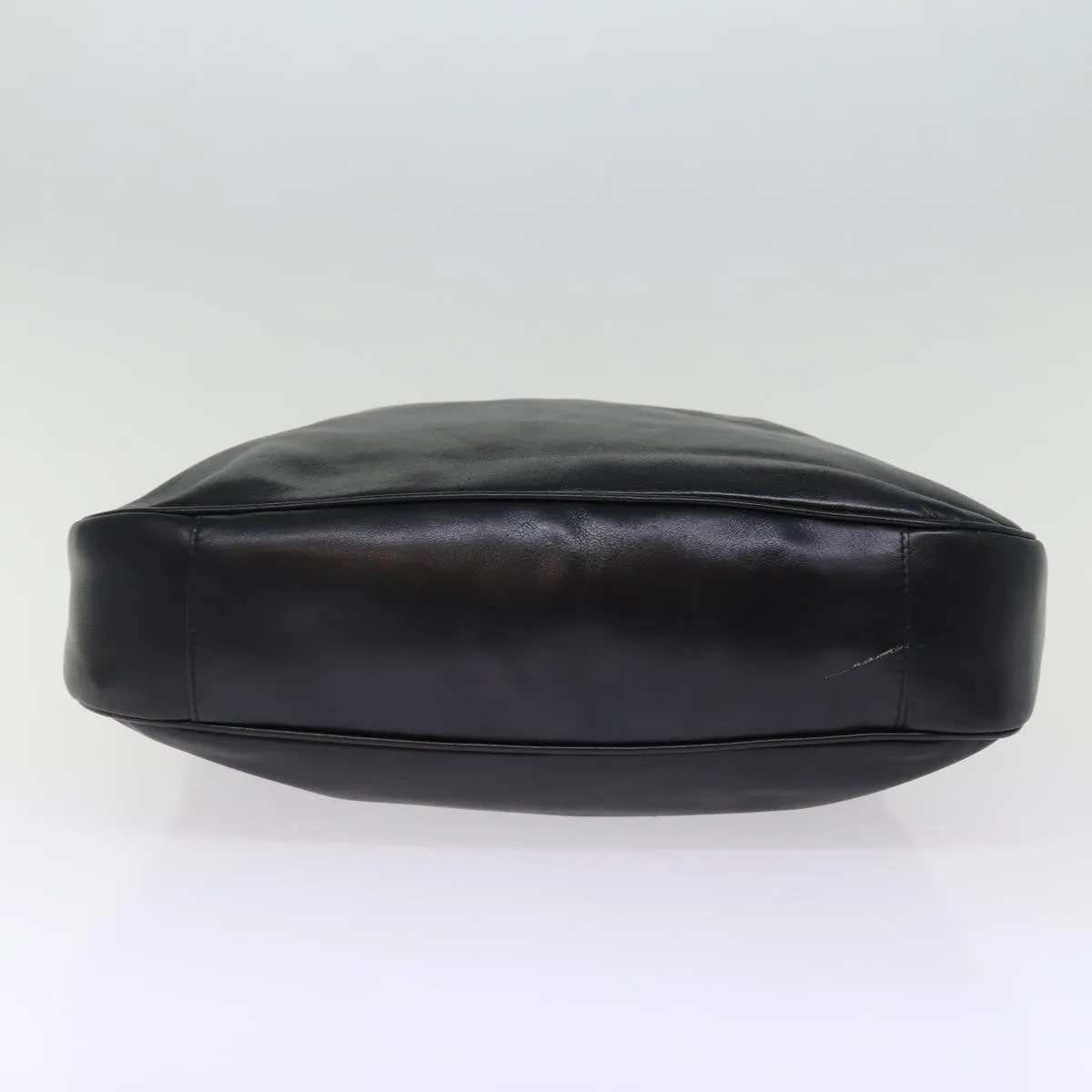 GUCCI Bamboo Shoulder Bag Leather 2way Black 001 1998 1577  76215