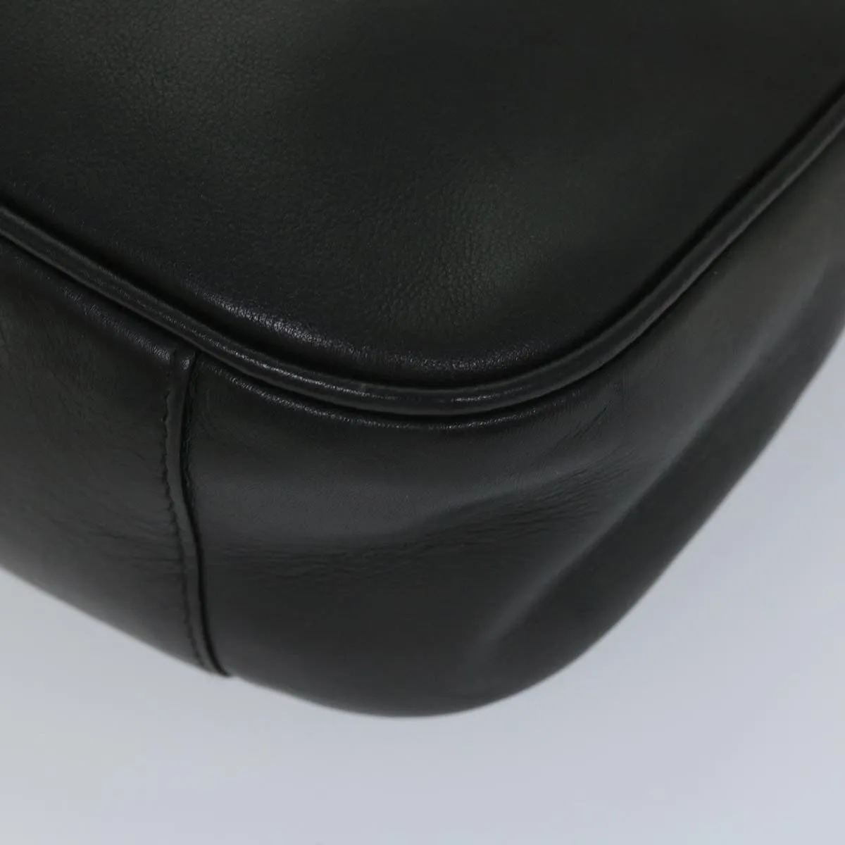GUCCI Bamboo Shoulder Bag Leather 2way Black 001 2404 1638  57188