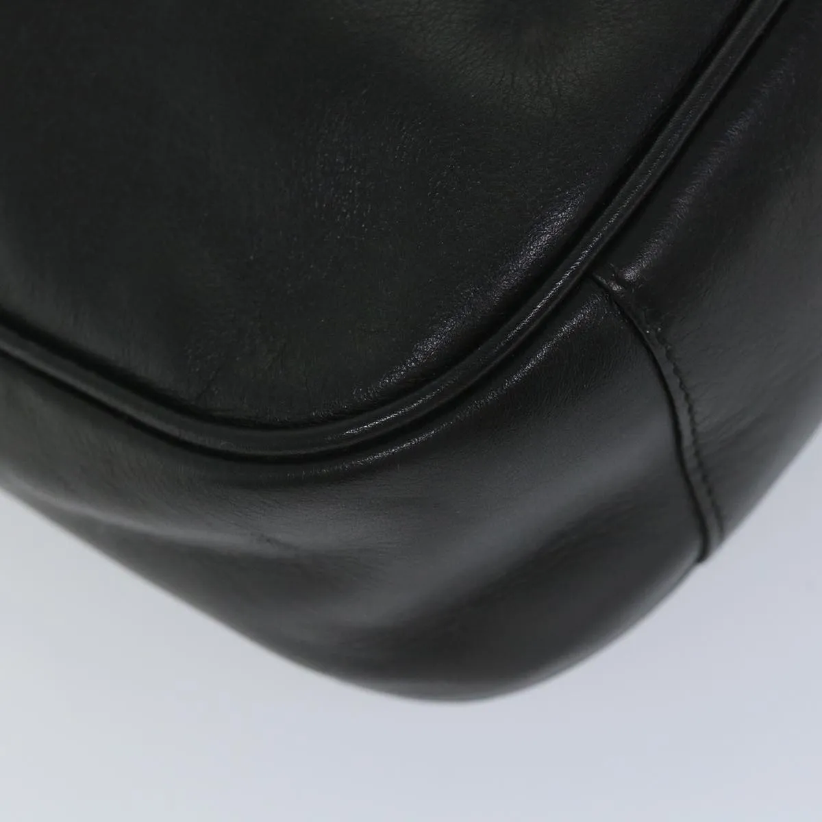 GUCCI Bamboo Shoulder Bag Leather 2way Black 001 2404 1638  57188