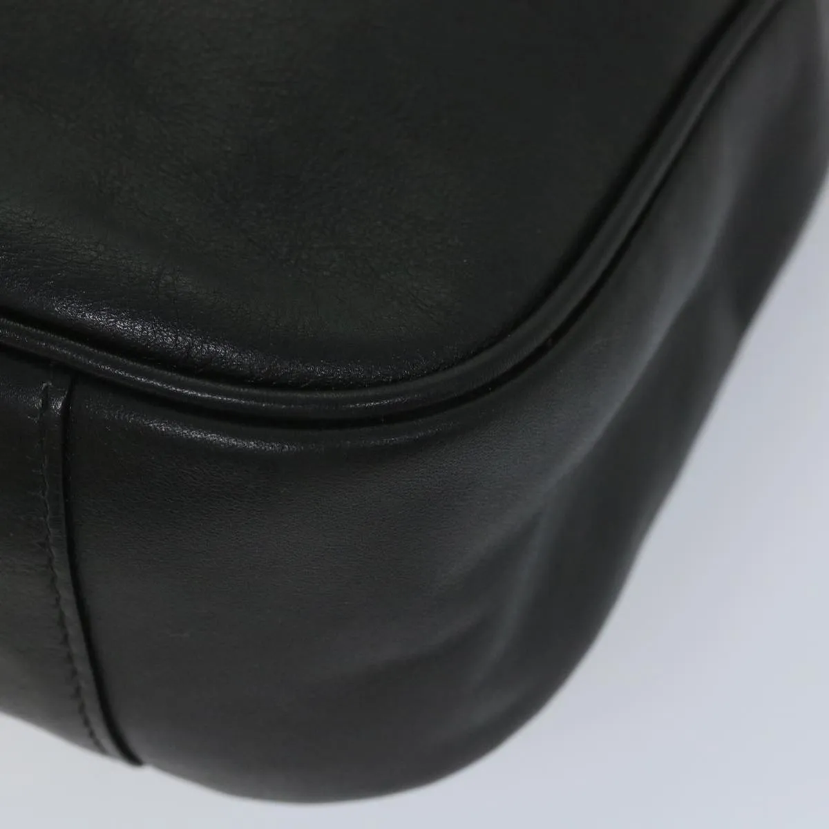 GUCCI Bamboo Shoulder Bag Leather 2way Black 001 2404 1638  57188