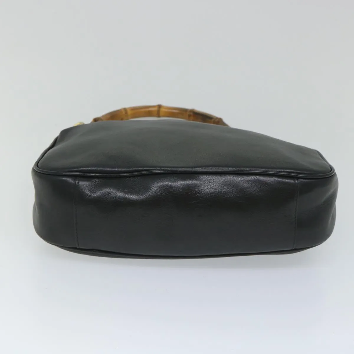 GUCCI Bamboo Shoulder Bag Leather 2way Black 001 2404 1638  57188