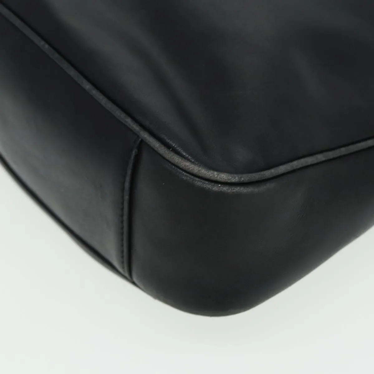 GUCCI Bamboo Shoulder Bag Leather 2way Black 001 3754 1638  80842