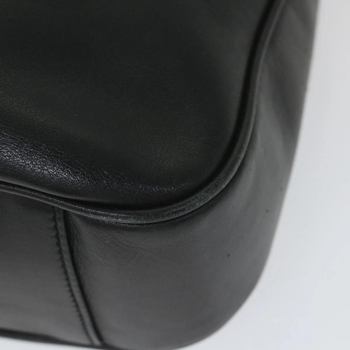 GUCCI Bamboo Shoulder Bag Leather 2way Black  58055