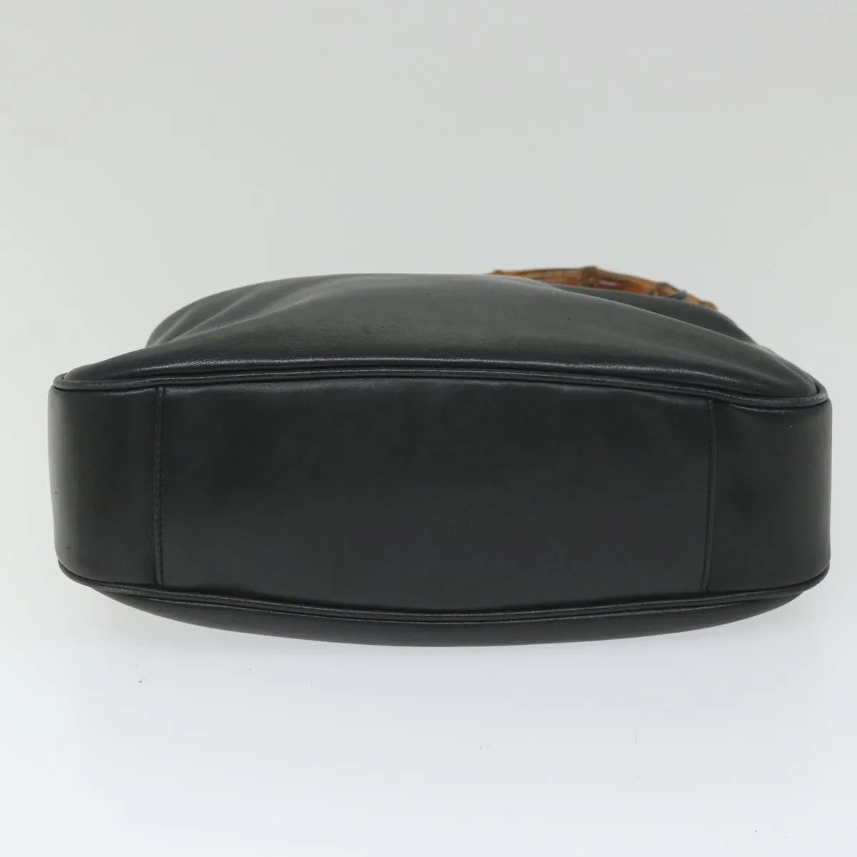 GUCCI Bamboo Shoulder Bag Leather 2way Black  58055