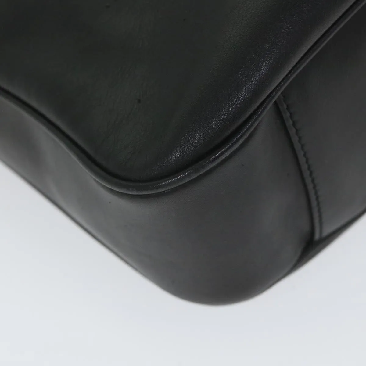 GUCCI Bamboo Shoulder Bag Leather 2way Black  58055