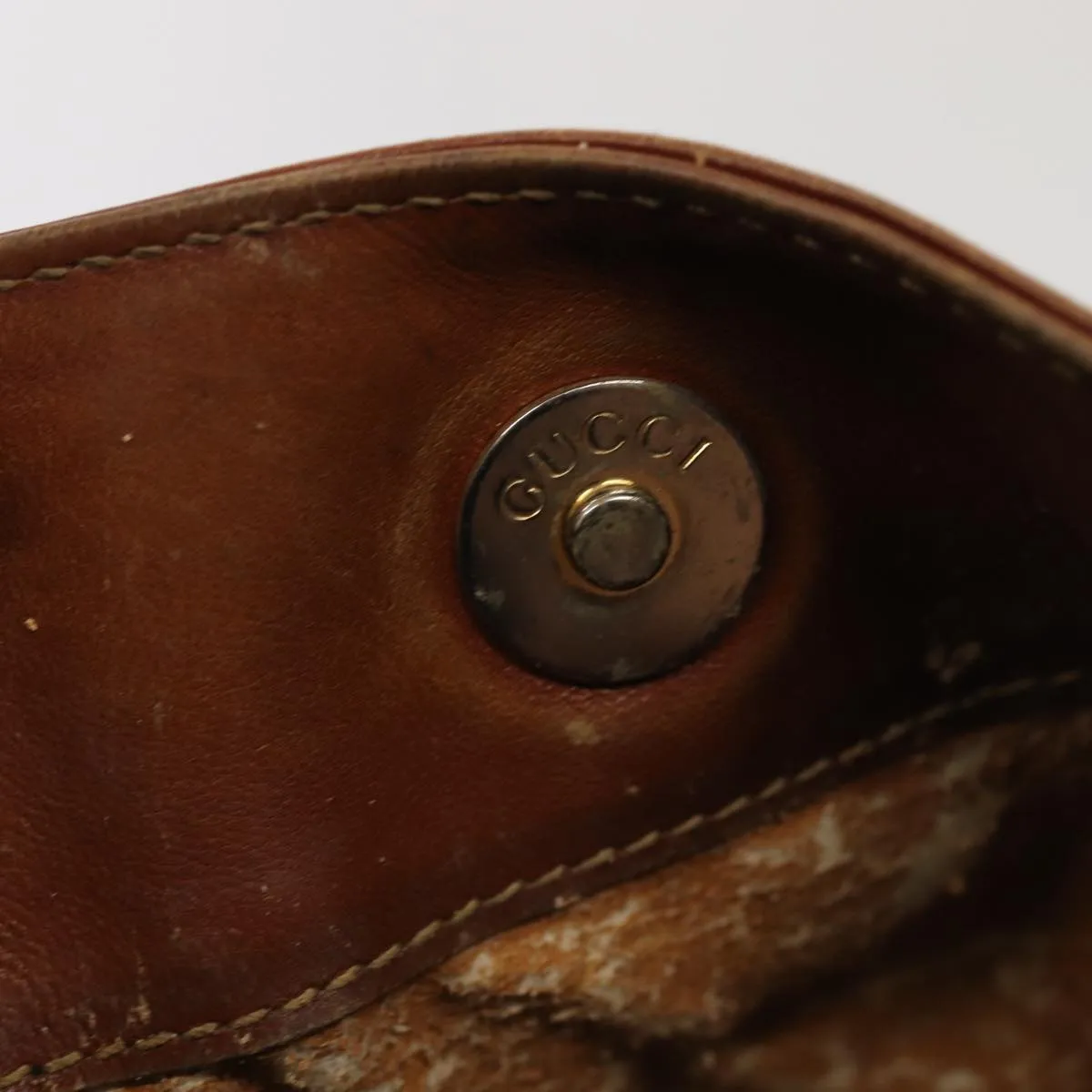GUCCI Bamboo Shoulder Bag Leather 2way Brown 001 1638  78250