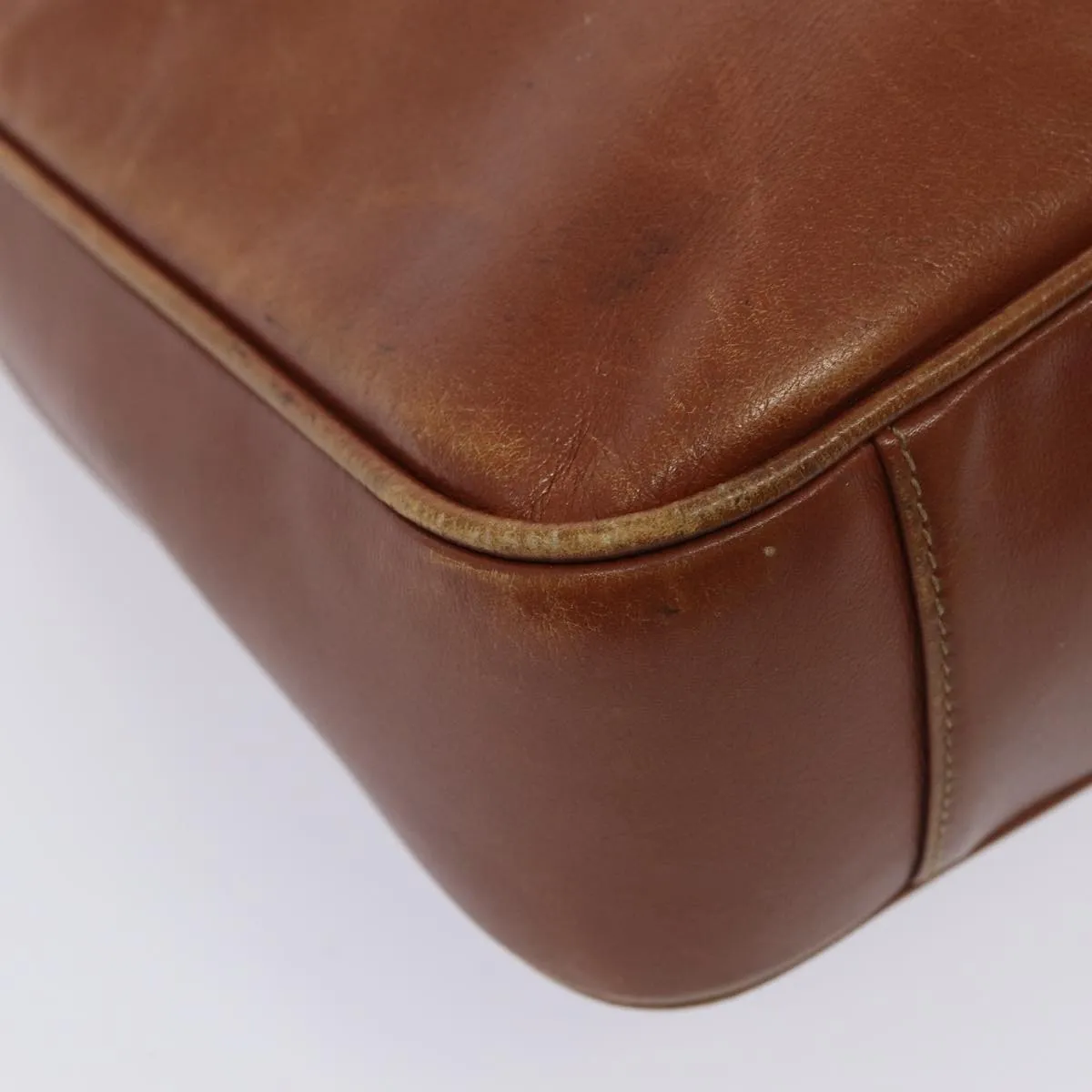 GUCCI Bamboo Shoulder Bag Leather 2way Brown 001 1638  78250